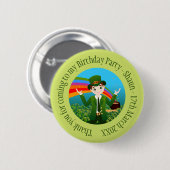 Saint Patrick's Birthday Boy Dank je Ronde Button 5,7 Cm (Voorkant /achterkant)