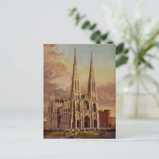 Saint Patrick's Cathedral in het centrum van Manha Briefkaart (Staand voorkant)