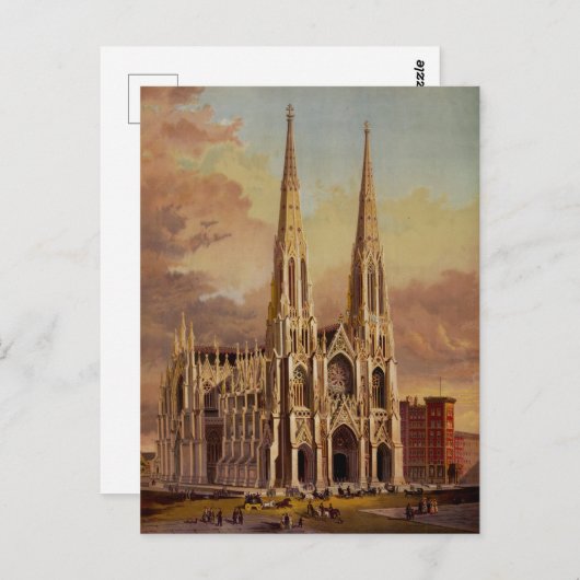 Saint Patrick's Cathedral in het centrum van Manha Briefkaart (Voorkant / Achterkant)