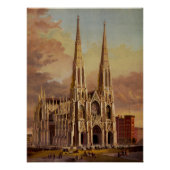 Saint Patrick's Cathedral in het centrum van Manha Perfect Poster (Voorkant)