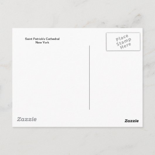 Saint Patrick's Cathedral New York Briefkaart (Achterkant)