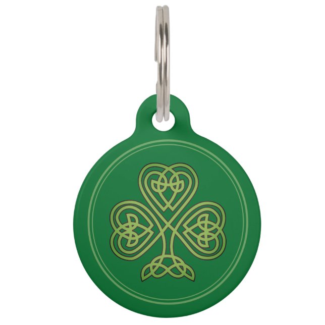 SAINT PATRICKS CELTIC CROSS GREEN HUISDIERPENNING (Voorkant)