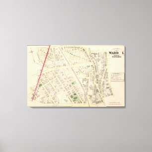 Saint Patricks Church en St. School Atlas Canvas Afdruk