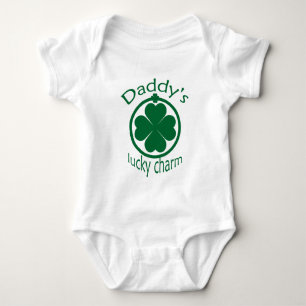 Saint Patrick's Daddys Lucky Charm Baby Creeper Romper