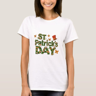 Saint Patricks Dag Grappig bloemenfeest 2024 T-shirt