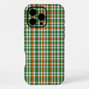 Saint Patrick's dag Ierland Vlag gekleurde gingham iPhone 16 Pro Max Hoesje
