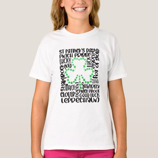 Saint Patricks Dag Klaverblad T-shirt (Voorkant)