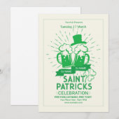Saint patrick's dag uitnodiging flyer sjabloon (Voorkant / Achterkant)