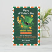 Saint patrick's dag uitnodiging flyer sjabloon (Staand voorkant)