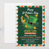 Saint patrick's dag uitnodiging flyer sjabloon (Voorkant / Achterkant)