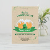 Saint patrick's dag uitnodiging flyer sjabloon (Staand voorkant)