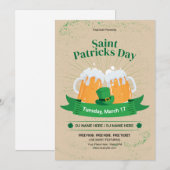 Saint patrick's dag uitnodiging flyer sjabloon (Voorkant / Achterkant)