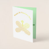 Saint Patricks Dag Vlinder Folie Kaart (Voorkant)