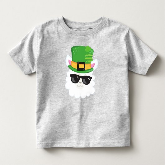 Saint Patrick's Day, Alpaca, Llama, Pet Leprechaun Kinder Shirts (Voorkant)