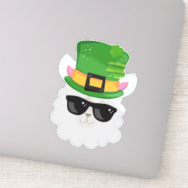 Saint Patrick's Day, Alpaca, Llama, Pet Leprechaun Sticker
