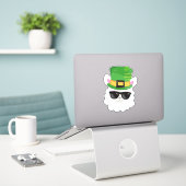 Saint Patrick's Day, Alpaca, Llama, Pet Leprechaun Sticker (Laptop op bureau)