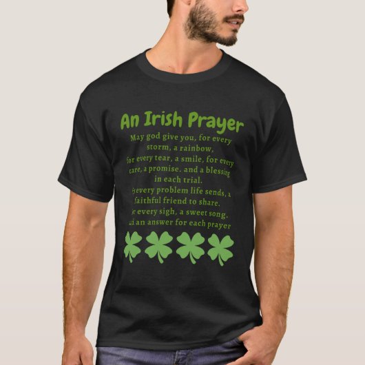 Saint Patrick's Day An Irish Prayer T-shirt (Voorkant)