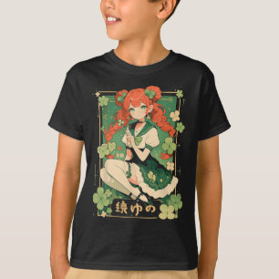 Saint Patricks Day Anime Girl Manga Green Kawaii C T-shirt