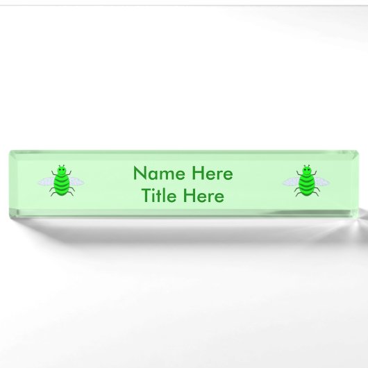 Saint Patricks Day Bee Custom Naambordje (Voorkant)