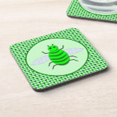 Saint Patricks Day Bee en Shamrocks Bier Onderzetter (Linkerzijde)