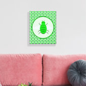 Saint Patricks Day Bee en Shamrocks Canvas Afdruk (Insitu (Woonkamer))