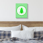 Saint Patricks Day Bee en Shamrocks Canvas Afdruk (Insitu (Slaapkamer))