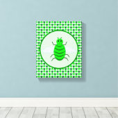Saint Patricks Day Bee en Shamrocks Canvas Afdruk (Insitu (Houten vloer))