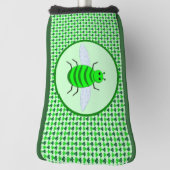 Saint Patricks Day Bee en Shamrocks Golfheadcover (Draai 90)