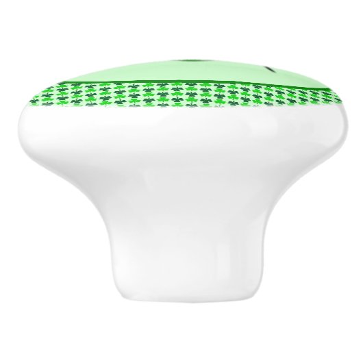 Saint Patricks Day Bee en Shamrocks Keramische Knop (Zijkant)