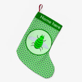 Saint Patricks Day Bee en Shamrocks Kleine Kerstsok (Voorkant (Hangend))