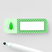 Saint Patricks Day Bee en Shamrocks Naamplaatje (In situ)