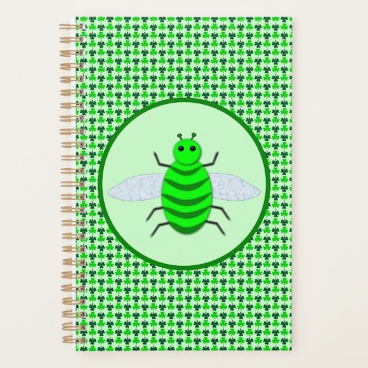 Saint Patricks Day Bee en Shamrocks Planner (Voorkant)
