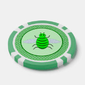 Saint Patricks Day Bee en Shamrocks Poker Chips (Enkel)