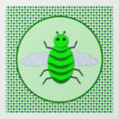 Saint Patricks Day Bee en Shamrocks Raamsticker (Vel)