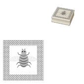Saint Patricks Day Bee en Shamrocks Rubberstempel (Gestempeld)