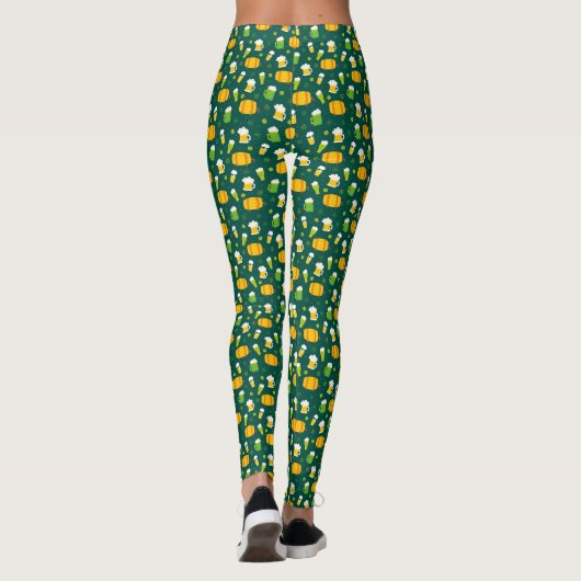 Saint Patrick's Day Beer Print Leggings (Achterkant)