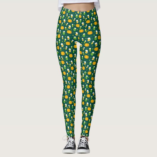 Saint Patrick's Day Beer Print Leggings (Voorkant)