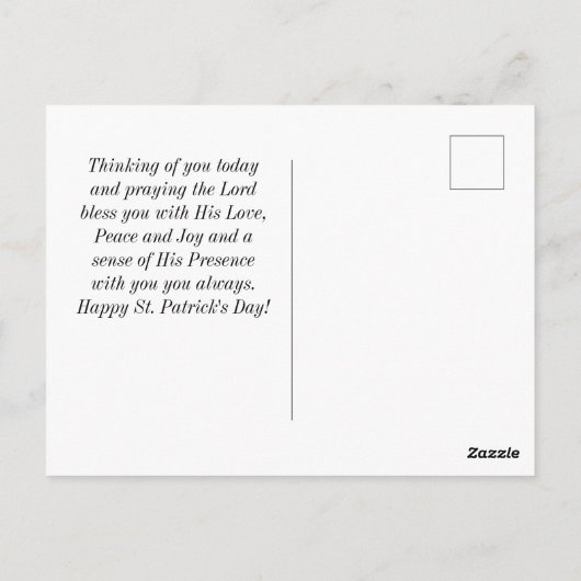 Saint Patrick's Day Blessings Briefkaart (Achterkant)