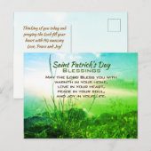 Saint Patrick's Day Blessings, Irish Prayer Briefkaart (Voorkant / Achterkant)