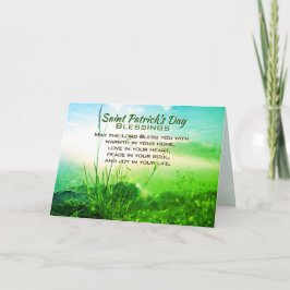 Saint Patrick's Day Blessings, Irish Prayer Kaart