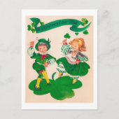 Saint Patrick's Day Boy & Girl,  Briefkaart (Voorkant)