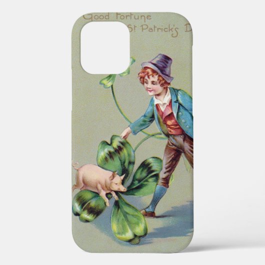 Saint Patrick's Day Boy & Lucky Pig,  Case-Mate iPhone Case (Achterkant)