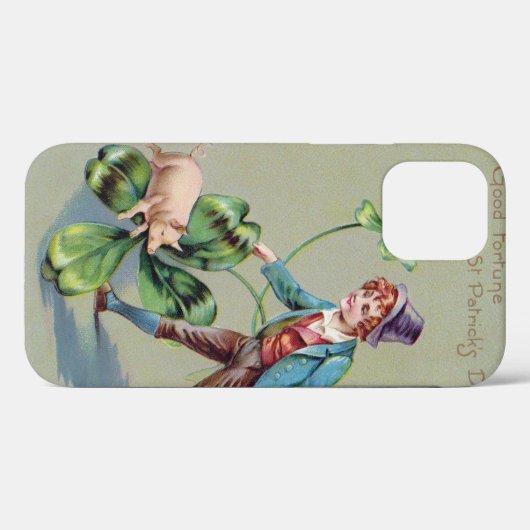 Saint Patrick's Day Boy & Lucky Pig,  Case-Mate iPhone Case (Achterkant (horizontaal))