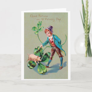 Saint Patrick's Day Boy & Lucky Pig,  Kaart