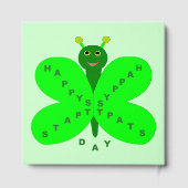 Saint Patrick's Day Butterfly Custom Party Gastenboek (Achterkant)