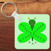 Saint Patrick's Day Butterfly Custom Sleutelhanger (Voorkant)