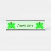 Saint Patricks Day Butterfly gepersonaliseerd Bureau Naambordje (Voorkant)