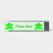 Saint Patricks Day Butterfly gepersonaliseerd Bureau Naambordje (Voorkant)