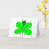 Saint Patrick's Day Butterfly  Kaart (Gele Bloem)