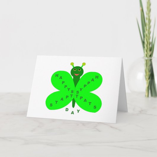Saint Patrick's Day Butterfly  Kaart (Voorkant)